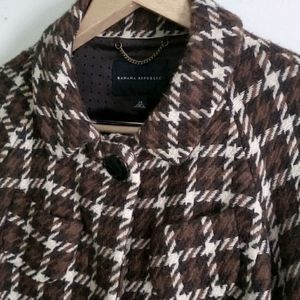 BANANA REPUBLIC houndstooth print wool jacket